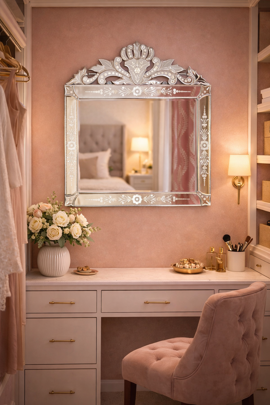 Crowned Floral Frame Mirror Crowned Floral Frame Mirror